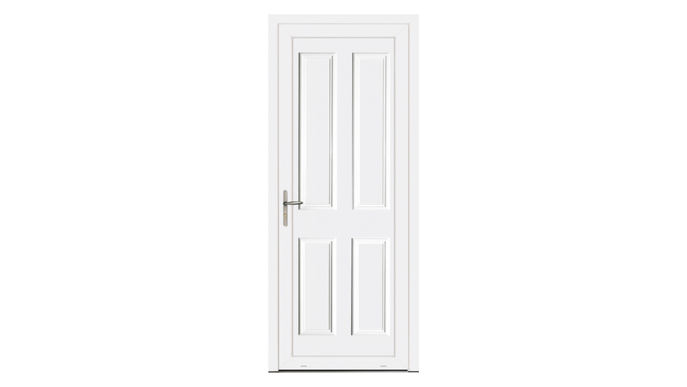 Porte d'entrée PVC parclosé ECO CLASSIQUE Porte d'entrée blanche traditionnelle